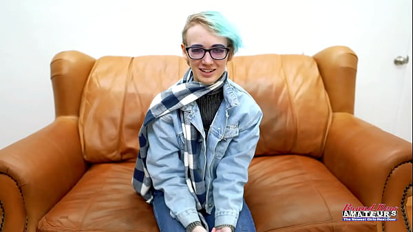 Blue Haired Student Raven Masturbates And Gets Her Cunt Deeply Fingered!