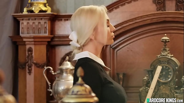 Chesty Lesbian Servants Tribbing In Bed