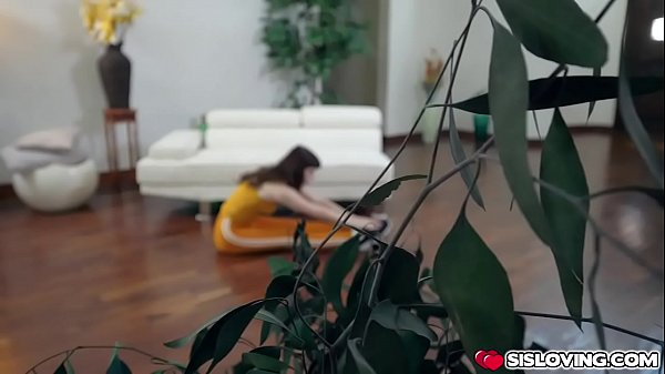 Stepbro Helps Aliya Brynn Split Out And Then He Fondles Her Tight Sopping Cunt And Penetrates Her