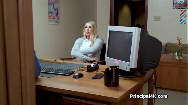 Principal Appreciates Large Juicy Milf Titties At His Office