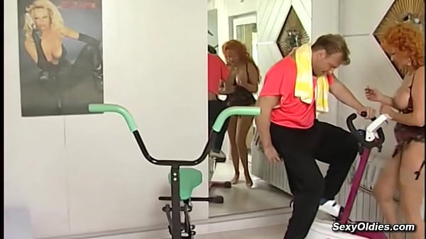 Giant Breasts Ginger Grown Stuffing In The Gym