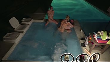 Extreme Hot Tub Threesome With Deliah Grace And Nikki Zee WCA Productions