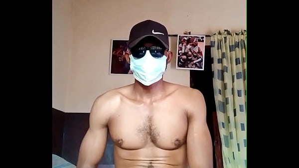 Steamy Nigerian Dude Stroking, Thrusting And Presenting His Rump While All By Herself