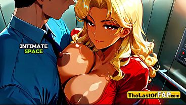 German HOTWIFE Snagged In Elevator - UNFILTERED HENTAI - AI