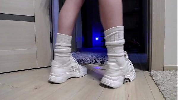 Delicate Limbs In Sneakers Are Waiting For You!