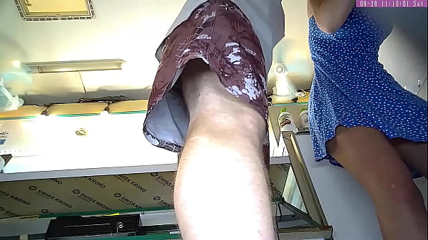 Sexy Light-haired Babe Spy View Camera Upskirt At Massage Part 1