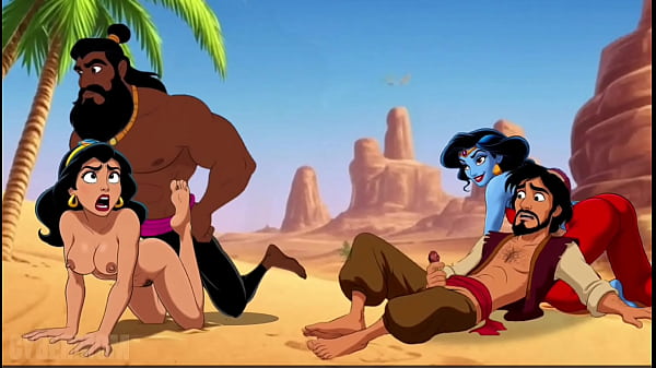 Aladdin And Darling Jasmine Make Shameful Wishes To The Genie. Cartoon Porn Parody.