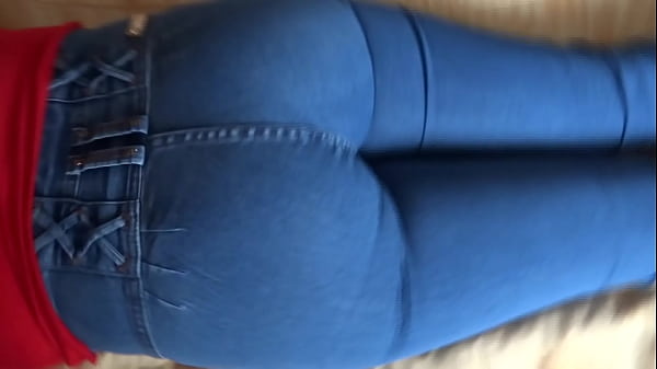 58 Year Old Latin Mother Showcasing Off Her Thick Rear In Jeans And Thong For Stepson To Jerk Off