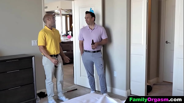 FamilyOrgasm - Men Of The House Play With Their Step Daughters After Grabbing Them At Bed