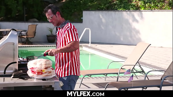 MylfEX - Exotic Stepmommy Firing Up With Stepson At Pool Side... Zac Wild, Richelle Ryan