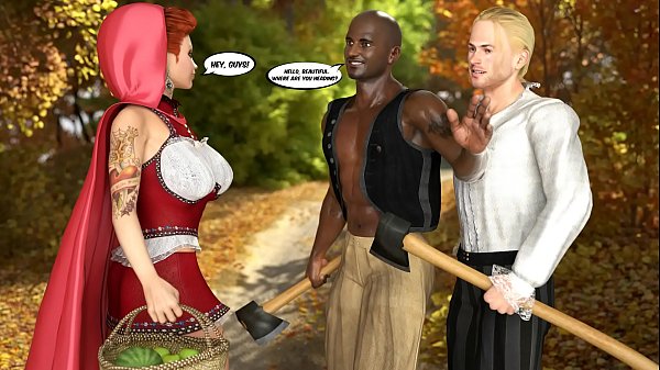 MOMMY And Lumberjacks. Little Red Working Hood 3D Comic