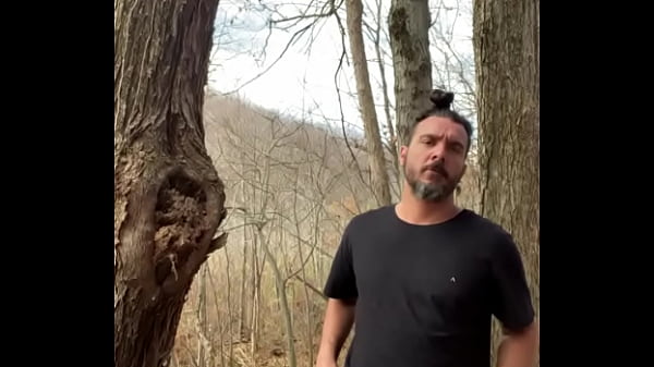 Needy Latino Hippie Wanking Off Outside Caught In The Woods