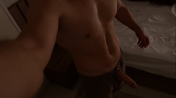 Sultry Man Finishes All Over Without Even Taking Off His Shorts
