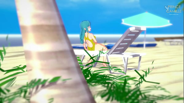 Maron In Yellow Swimsuit Masturbates On The Beach - Dragon Testicle Z