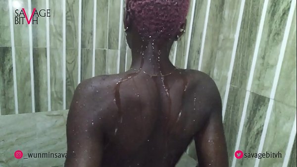 African Goddess Showers And Presents Off Backside