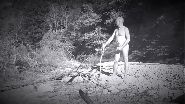 Nudist Playing With His Uncut Rod