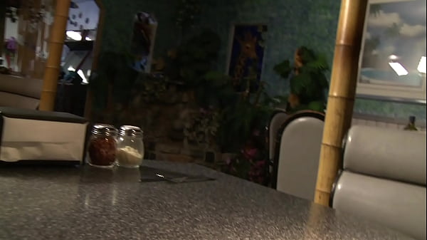 Top-heavy Blonde Mama Cindy Behr Crams Twitching Twat With Prick In Restaurant Booth