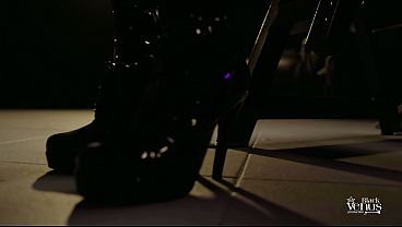 PT2 - Disrobing My High Stiletto Boots To Force-Feed My Two Worms With A Severe Dose Of Barefoot Profound Gagging, Spit Play And Forceful Face Swatting