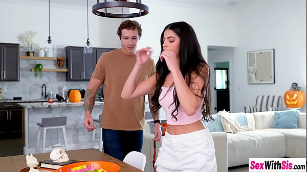 Latina Stepsibling Kinky Haloween Ramming And Cutie Enjoyed Stepbros Pole