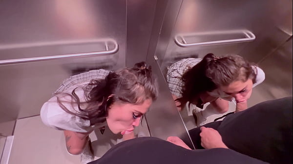 Exquisite Hottie Instagram Blogger Nurses In The Elevator Of The Store And Gets A Facial