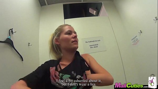 Blonde Honey After Persuading Goes Shopping With A Stranger
