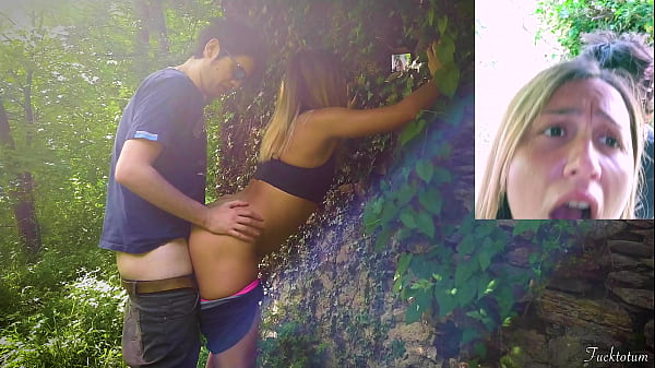 Cutie Real Outdoor In The Forest - Cloted Quickie Standing Fuck