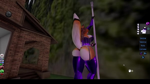 Sexy Sensual Thicc Fox Dancing On A Poledance [second Life]