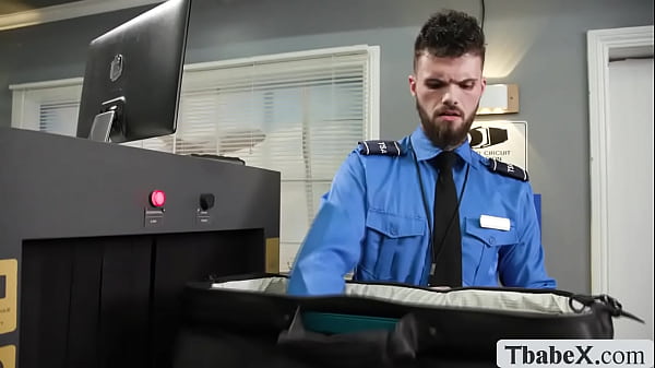 Shemale Flight Attendant Analed By Airport Security