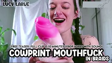 “Cowprint Mouthfuck In Braids”