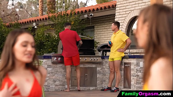 FamilyOrgasm - Family Man Tounguing His Friend's Stepgirl On Sausage Day