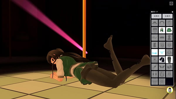 [COM3D2]ごちうさ千夜風キャラのストリップポールダンス