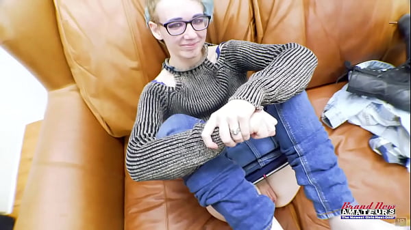 Blue Haired Nerdy Raven Masturbates And Slurps A Thick Shaft To Gulp Seed!