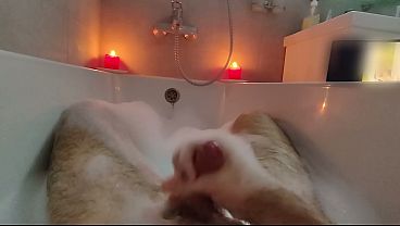 Bubble Bath Solo — Foam, Candlelight & An Extreme Ending