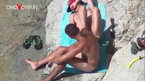 Beach Voyeur. Incredibly Randy Coed Getting Off Right On The Nude Beach