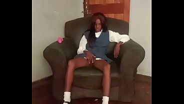Steamy 18 Year Old Doll Masterbates Her Pussy With Vibrator On Chair