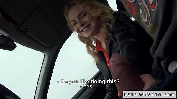 Coed Grants Stroking And Oral To Outsider In Car