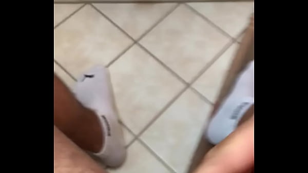 Selfmade Pound WHITE Socks Cream On Toilette Dainty Member Dainty Dick Teeny Testicles Cumblast