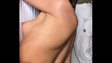 Dainty Compact Girl Working Thick Pole Very First Time 4K