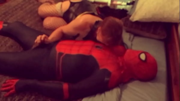 Batgirl Swallows Spiderman