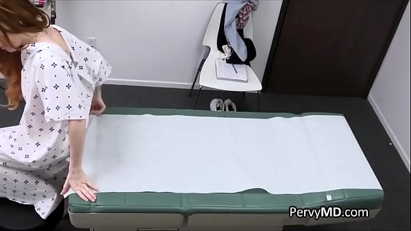 Fiery Auburn-haired Patient Milks Doctor On The Exam Table