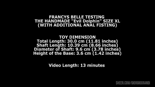 Francys Belle Testing The Handmade Dolphin Size XL (With Additional Butt Sex Fist Fuck) TWT181