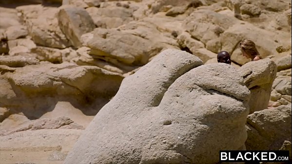 BLACKED Strong Black Man Screws Platinum Tourist On The Beach
