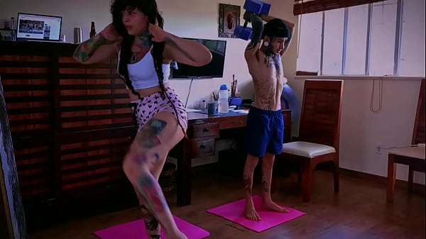 Doing Weights With My Stepbrother I End Up Disciplining My Ass