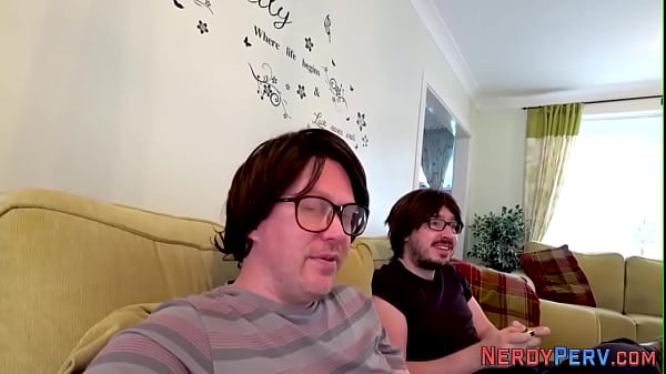 Brit Northern Geek Jizzes Licking European