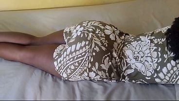 Spying A Tempting African Mommy In Dress With No Underwear Fucked By Stepdad