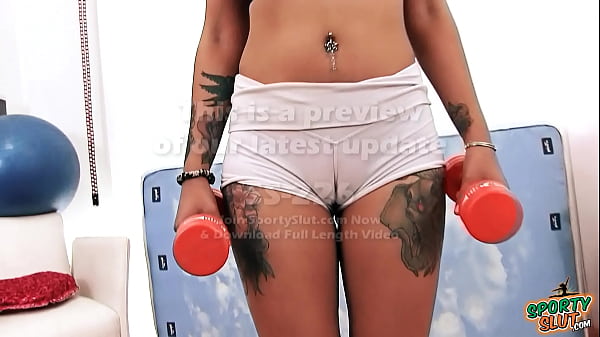 Big Rump Latina With Penetrating Cameltoe Pumping Out In Tense Spandex Shorts