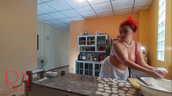 Nudist Housekeeper Regina Noir Cooking At The Kitchen. Bare Housemaid Makes Dumplings. Undressed Cooks. Spy Camera. Part 1