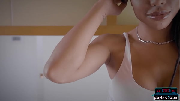 Huge Tits Ebony Model Kira Noir Solo Striptease For Playboy Looking Scorching