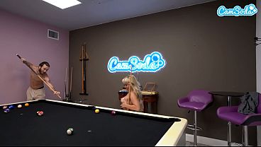 Petite Top-heavy Asian Railed Hard On Pool Table