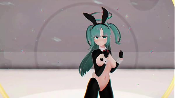 Blue Archive Yuuka Hentai Bare Dance Teddy Bear Playboy Chick Mmd 3D Clear Blue Hair (CLIP)